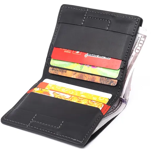 Функциональный тонкий портмоне Grande Pelle 9х10х1 см acs0016986 - фото 4