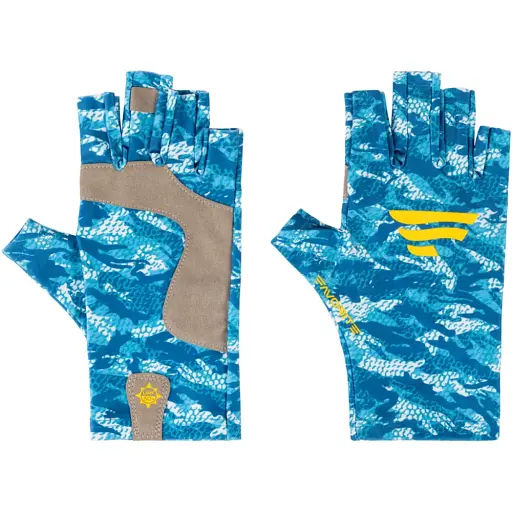 Рукавички Favorite Solar Fishing Gloves 5 Cut L/XL к:white/blue - фото 1