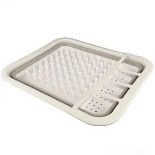 Сушарка для посуду Multi-Function Drain Rack 511 LS Силіконова складана з нековзними ніжками біла - фото 1