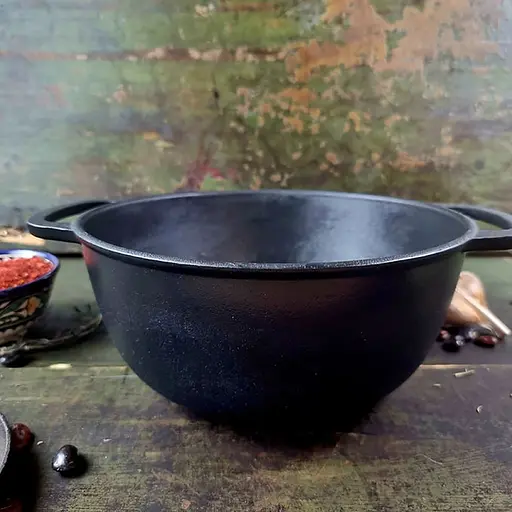 Котелок чугунный Maysternya 3 л Ø22 см с алюминиевой крышкой подходит для индукционных плит 88249 - фото 2