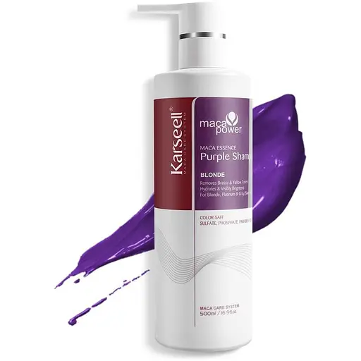 Шампунь Karseell Maca Power Neutralizing Violet Shampoo Blonde 500 мл - фото 2
