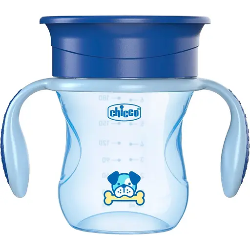 Чашка Chicco Perfect Cup 12 м+ 200 мл голубая (06951.20) - фото 1