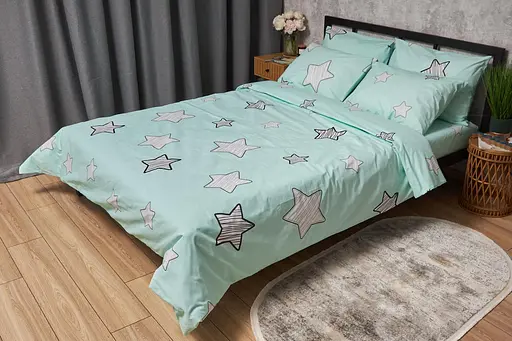 Комплект постільної білизни Moon&Star Бязь Gold Люкс Child Stars євро 200х220 наволочки 2х70х70 - фото 1