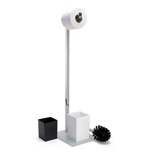 Держатель туалетной бумаги с щеткой PILI белый (141317) - фото 2