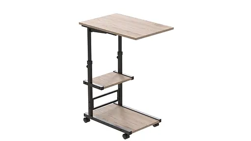 Стол приставной Адан 62x40x60 металл Черный ДСП Дуб Сан-Марино 16мм FRD-102485