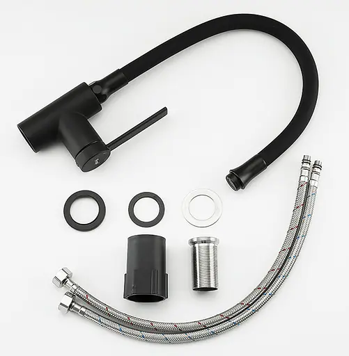 Смеситель для кухни Frap черный F4067-6 Черный матовый - фото 4