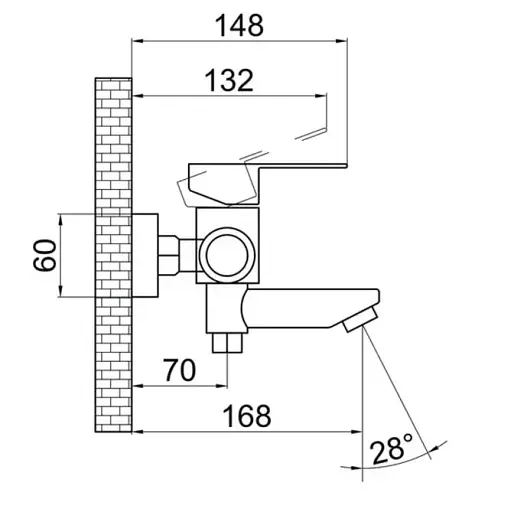 Смеситель для ванны Solone JAT3-A094 с душевым набором Нержавеющая сталь 30412 - фото 4
