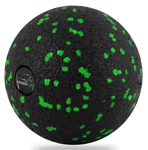 Набір для масажу та йоги PowerPlay PP_4097 (Ролик 30*10 + 2-ва мячі) Green + гумка 5.5 кг (PP_4097_Green) - фото 3