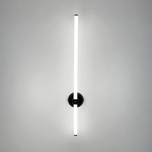 Лінійне бра у чорному корпусі з одним кріпленням 70 см Арт. WJ 023/690-1 BK Line F - фото 2