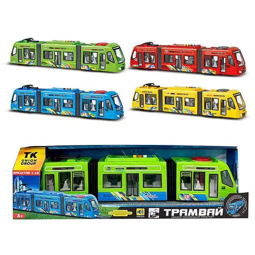 Трамвай АвтоЭксперт, звук на украинском языке, песни, правила движения, дверцы, 1:16 (В ассортименте) - фото 4