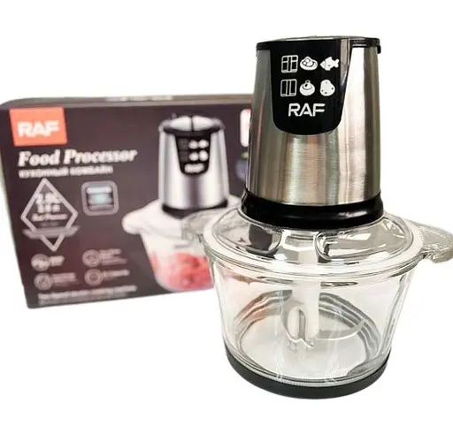 Универсальный кухонный измельчитель RAF R.7009B чоппер со стеклянной чашей 2л 800 Вт - фото 4