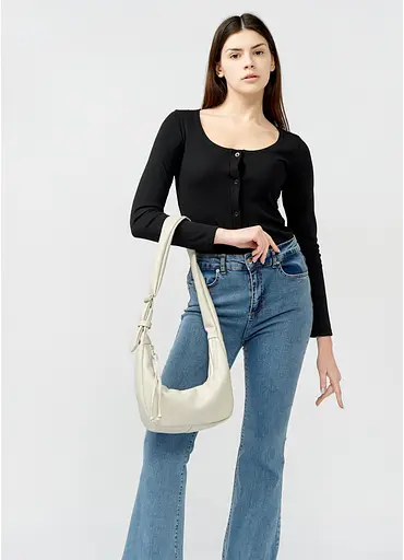 Женская сумка Sambag HOBO S белый 30 х 13 х 8 см (53100030) - фото 9