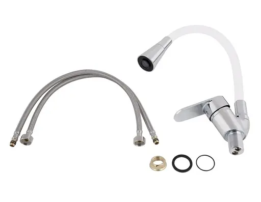 Змішувач для кухні Lidz Tani 007F3, Chrome/White (k40) LDTAN007F3WCR40423 - фото 4