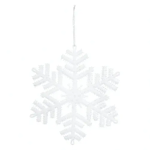 Сніжинка з блискітками 16 см - фото 1