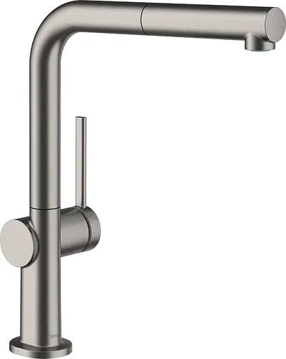 Змішувач Hansgrohe Talis M54 270 1jet кухонний з витяжним виливом Brushed Black Chrome 72808340 Шліфований чорний хром - фото 1