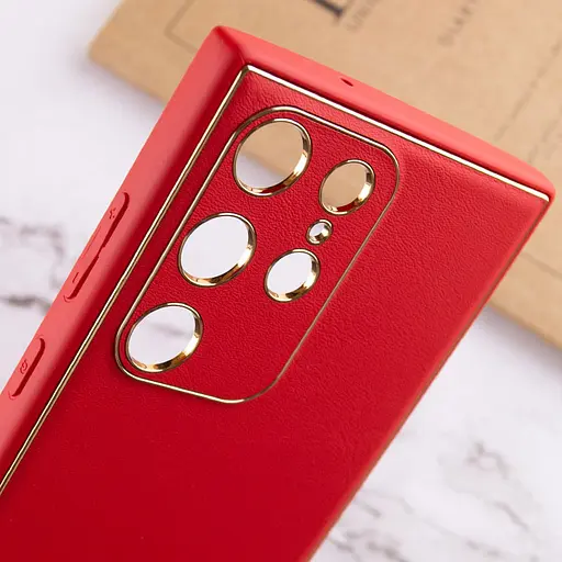 Шкіряний чохол Xshield для Samsung Galaxy S23 Ultra Червоний / Red - фото 5