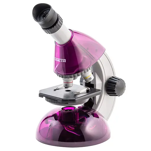 Микроскоп детский SIGETA MIXI 40x-640x Purple с адаптером для смартфона и набором для опытов (65914) - фото 3