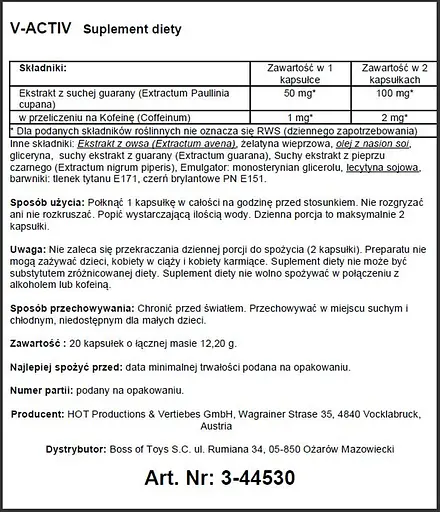 Мужские таблетки для продления эрекции V-Activ For Men 20 шт. - фото 5