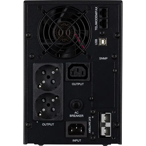 Источник бесперебойного питания 2E PS1000L, 1000VA/800W, на внешние АКБ 2x12В, 2xSchuko+1xC13 - фото 3