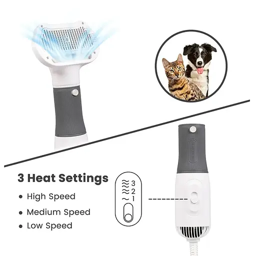 Фен для домашніх тварин з гребінцем Vailge PBMB-E білий - фото 4