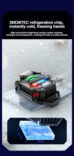 Кулер з екраном активне охолодження для телефону / планшета Memo DL20 шириною до 90,5 мм Black (18508) - фото 5