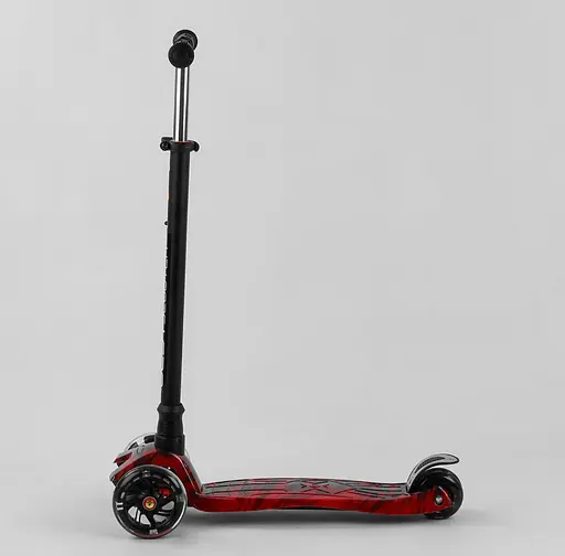 Самокат Maxi Best Scooter 59х14х27 см Чорно-червоний 000231469 - фото 4