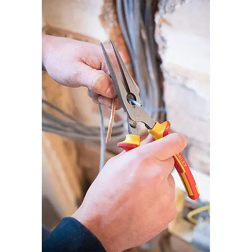 Плоскогубці електрика Stanley MaxSteel VDE 1000V з видовженими губками ізольовоні 210 мм (0-84-007) - фото 2