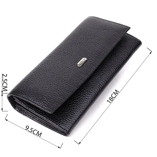 Классический женский кошелек из натуральной кожи Canpellini 18х9.5х2.5 см acs0029664 - фото 3