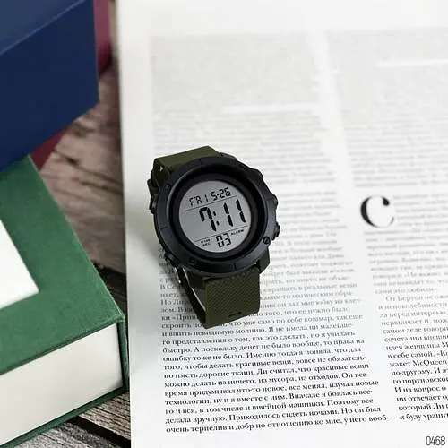Наручний годинник чоловічий 1426AGWT Army Green-White Skmei acs0030749 - фото 4