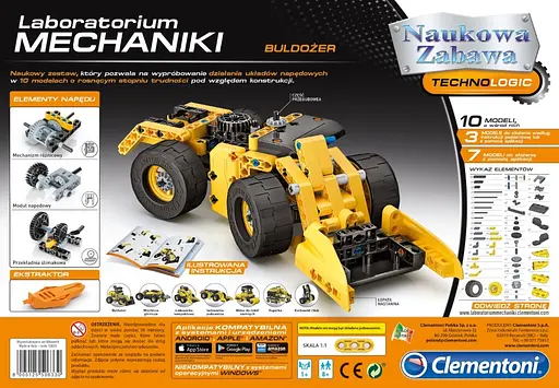 Інтерактивний конструктор 10 в 1 Лабораторія механіки Бульдозер - Clementoni 50633 - фото 5