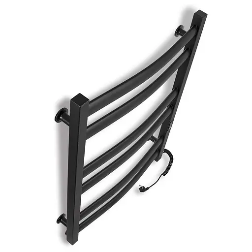 Електрична рушникосушарка Laris Зебра Атлант ЧФЧ6 500x700 Е права R3 73207618, Чорний матовий, Праве, Електронний - фото 4