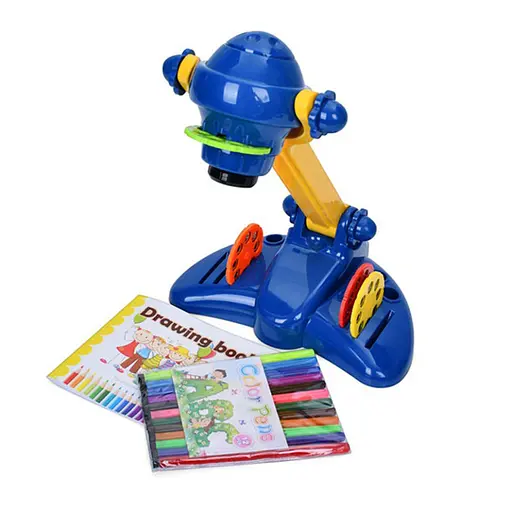 Детский Проектор Bambi YM2227-A(Blue) 34 см, музыка, свет, слайды 4 диска, 32 картинки - фото 1