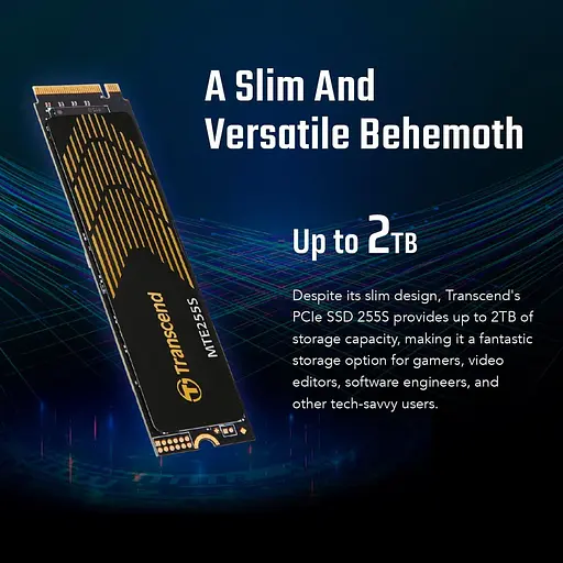 Накопитель SSD Transcend m.2 NVMe 1TB PCIe 4.0x4 3D NAND (TS1TMTE255S) - фото 6