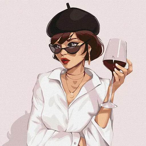 Набор для росписи по номерам Парижский стиль, 40x40 см