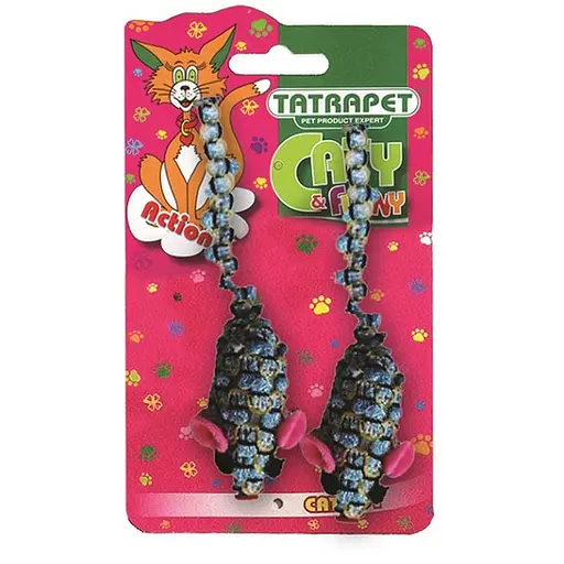 Игрушка для кошек TatraPet Caty Funny мышки из ткани 4.5 см 2 шт.