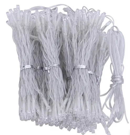 Гірлянда штора Водоспад 240 led велика лампа 3D Золоте світло 3м х 2м (силіконовий провід з подовженням) - фото 5