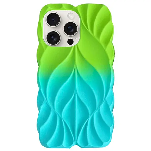 Чохол Epik TPU Leaf для Apple iPhone 16 Pro 6.3 Green/Aqua