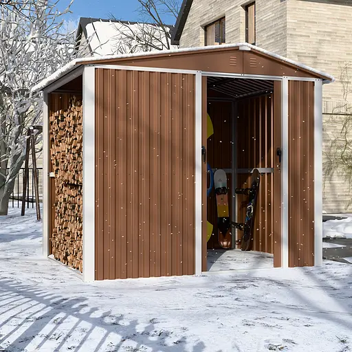 Хозблок-сарай металлический NEXT-дровник. (200х240х180см.) - фото 5