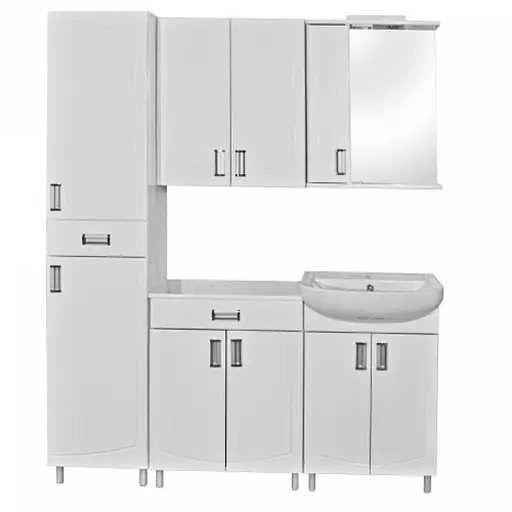 Пенал підлоговий з кошиком для білизни Kraft Декор ПП2к-40 правий 40 см Білий 30412 - фото 2