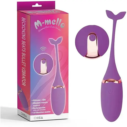 Віброяйце M-Mello Beckoning Beats 15 см (фіолетовий)