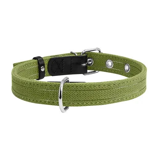 Нашийник для собак бавовняна тасьма CoLLaR Брезент подвійний (ширина 25мм довжина 41-53см) - фото 2