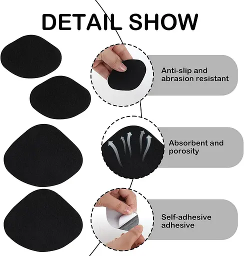 Набор средств для ремонта каблуков, самоклеящиеся внутренние заплатки для дыр, 4 пары - фото 3