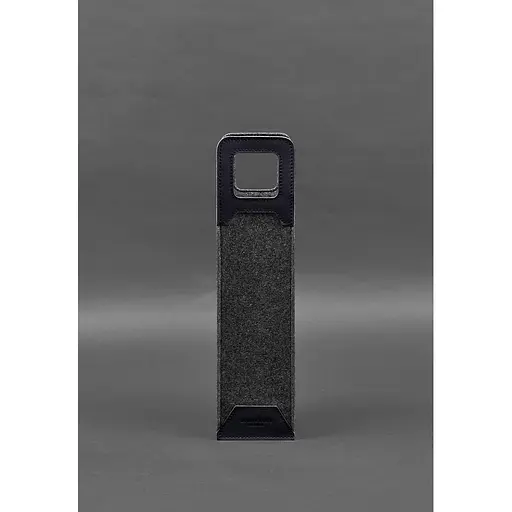 Чехол для вина BlankNote Краст 1.0 из фетра с кожаными вставками синий  - фото 7