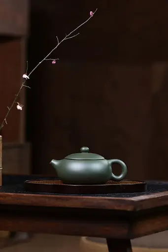 Иссинский чайник Сплющенный Зеленый Си Ши, 200 мл - фото 3