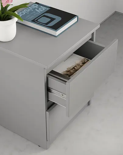 Приліжкова тумба MebelStar Нео 40x43x53 см Сіра мишка (MBS-1182) - фото 3