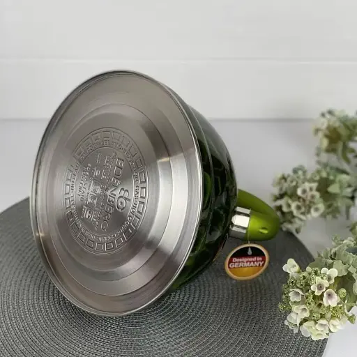 Чайник из нержавеющей стали 3.0 л для индукционной плиты Edenberg EB-1910 зеленый - фото 4