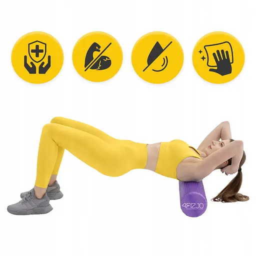 Массажный ролик 4FIZJO CARE+ EVA 60 x 15 см (валик, роллер) 4FJ0522 Purple (P-5907739314390) - фото 2