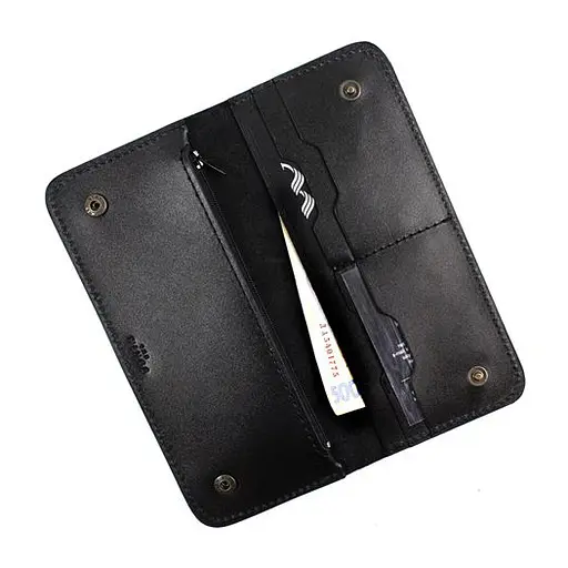 Кожаный портмоне Mark 2 черный - фото 3