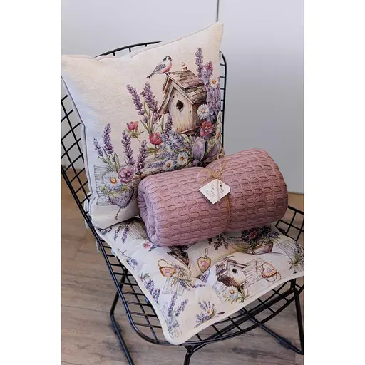 Подушка на стілець Прованс Лавандовий садочок 40х40 см (44352) - фото 8