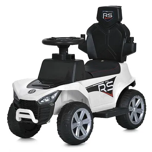 Детская каталка-толокар Bambi Racer 2 в 1 с музыкой и светом, белая - фото 3